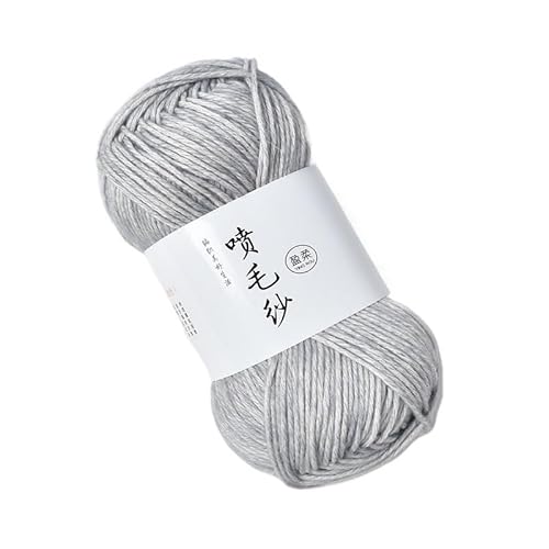 100 g mitteldickes Acryl-Baumwollgarn – handgewebter Wollknäuel for Häkeln und Basteln for DIY-Schals(Mediumgray) von LiuliuBull