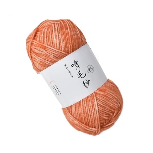 100 g mitteldickes Acryl-Baumwollgarn – handgewebter Wollknäuel for Häkeln und Basteln for DIY-Schals(Orange) von LiuliuBull