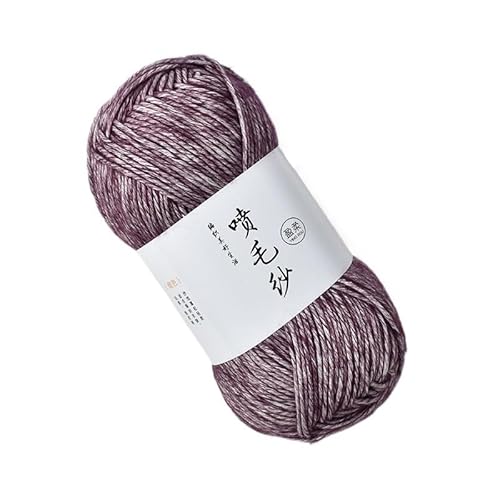 100 g mitteldickes Acryl-Baumwollgarn – handgewebter Wollknäuel for Häkeln und Basteln for DIY-Schals(Purple1) von LiuliuBull