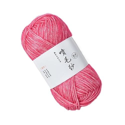 100 g mitteldickes Acryl-Baumwollgarn – handgewebter Wollknäuel for Häkeln und Basteln for DIY-Schals(Rosepowder) von LiuliuBull