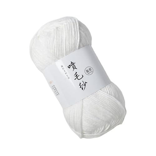 100 g mitteldickes Acryl-Baumwollgarn – handgewebter Wollknäuel for Häkeln und Basteln for DIY-Schals(SnowWhite) von LiuliuBull