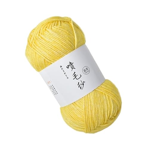 100 g mitteldickes Acryl-Baumwollgarn – handgewebter Wollknäuel for Häkeln und Basteln for DIY-Schals(yellow) von LiuliuBull
