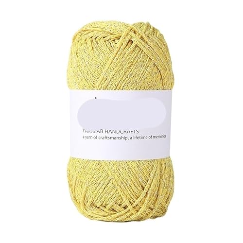 100 g silberne Hohlwatte – DIY handgewebtes Textilgarn for Taschen, Hüte, Basteln und Stricken(Apricotyellow) von LiuliuBull
