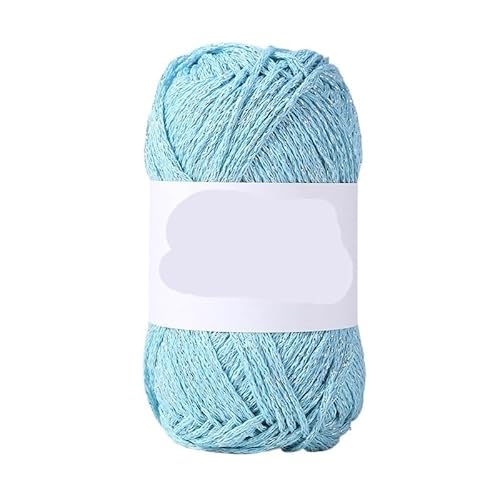 100 g silberne Hohlwatte – DIY handgewebtes Textilgarn for Taschen, Hüte, Basteln und Stricken(Clearblue) von LiuliuBull