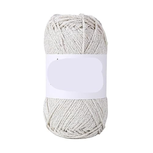 100 g silberne Hohlwatte – DIY handgewebtes Textilgarn for Taschen, Hüte, Basteln und Stricken(Dawnwhite) von LiuliuBull