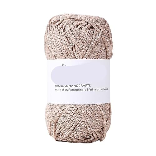 100 g silberne Hohlwatte – DIY handgewebtes Textilgarn for Taschen, Hüte, Basteln und Stricken(Lightgraybrown) von LiuliuBull