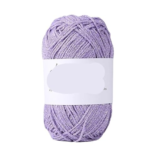 100 g silberne Hohlwatte – DIY handgewebtes Textilgarn for Taschen, Hüte, Basteln und Stricken(Lilac) von LiuliuBull