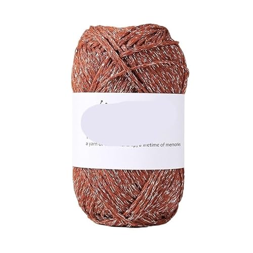 100 g silberne Hohlwatte – DIY handgewebtes Textilgarn for Taschen, Hüte, Basteln und Stricken(RetroBrown) von LiuliuBull