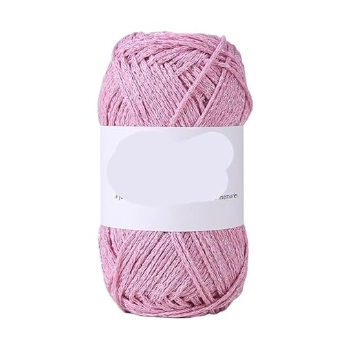 100 g silberne Hohlwatte – DIY handgewebtes Textilgarn for Taschen, Hüte, Basteln und Stricken(Rosepowder) von LiuliuBull