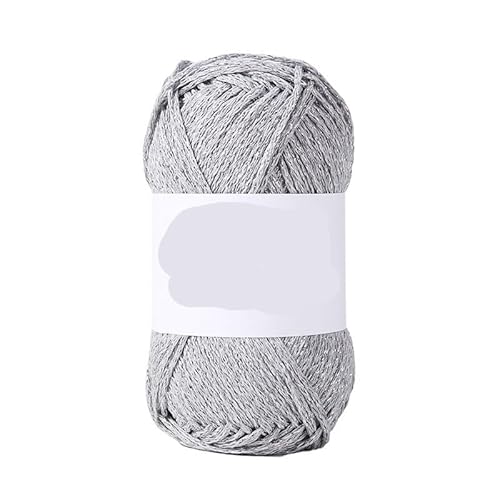 100 g silberne Hohlwatte – DIY handgewebtes Textilgarn for Taschen, Hüte, Basteln und Stricken(Softfogash) von LiuliuBull