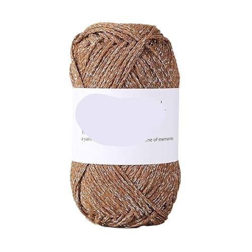 100 g silberne Hohlwatte – DIY handgewebtes Textilgarn for Taschen, Hüte, Basteln und Stricken(Soilyellow) von LiuliuBull