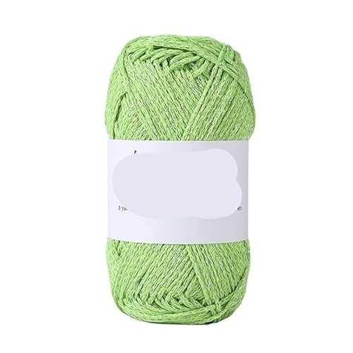 100 g silberne Hohlwatte – DIY handgewebtes Textilgarn for Taschen, Hüte, Basteln und Stricken(Tendergreen) von LiuliuBull
