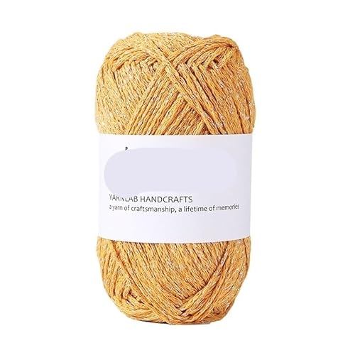 100 g silberne Hohlwatte – DIY handgewebtes Textilgarn for Taschen, Hüte, Basteln und Stricken(Warmyellow) von LiuliuBull