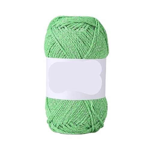 100 g silberne Hohlwatte – DIY handgewebtes Textilgarn for Taschen, Hüte, Basteln und Stricken(green) von LiuliuBull