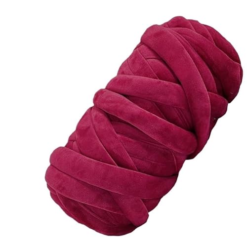 1000 g extra dicke, isländische Flanellfüllung, Katzennest-Kissendecke – handgewebtes DIY-Antikollisionsdesign aus grober Wolle(Burgundy) von LiuliuBull