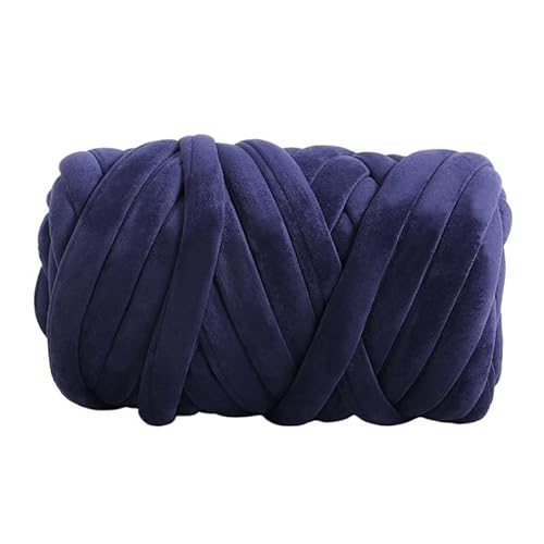 1000 g extra dicke, isländische Flanellfüllung, Katzennest-Kissendecke – handgewebtes DIY-Antikollisionsdesign aus grober Wolle(Dark Blue) von LiuliuBull