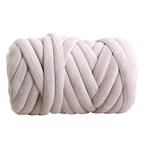 1000 g extra dicke, isländische Flanellfüllung, Katzennest-Kissendecke – handgewebtes DIY-Antikollisionsdesign aus grober Wolle(Lightgray) von LiuliuBull