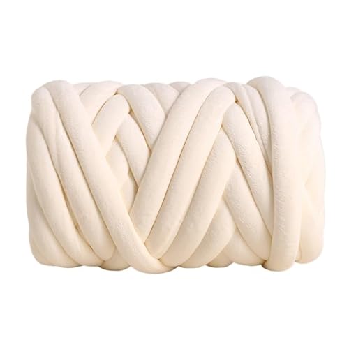 1000 g extra dicke, isländische Flanellfüllung, Katzennest-Kissendecke – handgewebtes DIY-Antikollisionsdesign aus grober Wolle(Off-white) von LiuliuBull