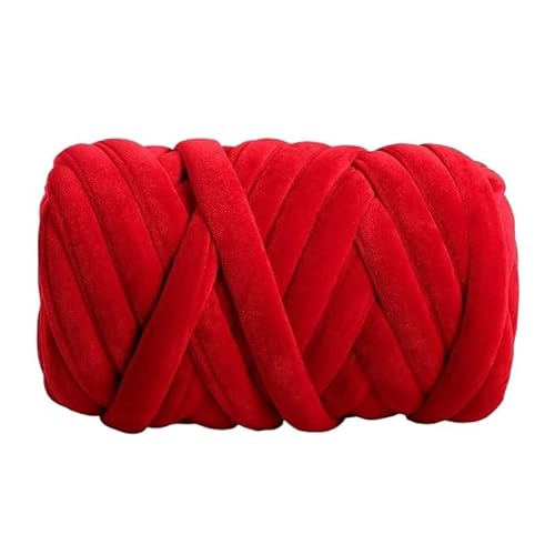 1000 g extra dicke, isländische Flanellfüllung, Katzennest-Kissendecke – handgewebtes DIY-Antikollisionsdesign aus grober Wolle(Rot) von LiuliuBull