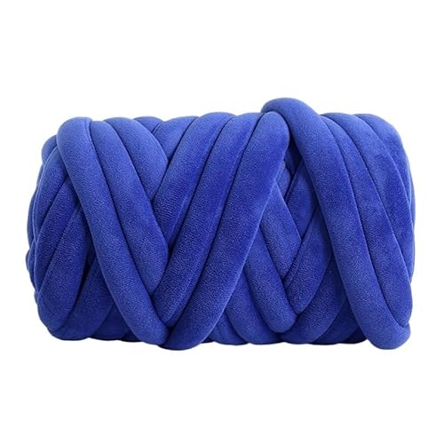 1000 g extra dicke, isländische Flanellfüllung, Katzennest-Kissendecke – handgewebtes DIY-Antikollisionsdesign aus grober Wolle(Sapphireblue) von LiuliuBull