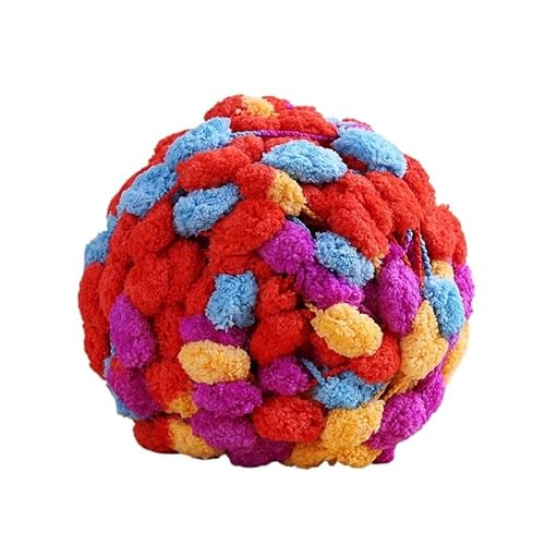 130 g handgewebtes DIY-Teppichkissen aus grober Wolle mit großem Ball for Sofa und Auto(black) von LiuliuBull