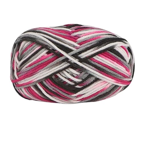 2 Stück 100 g Baumwollgarn for Handstricken – abschnittsweise gefärbte Häkelnadelfäden for Pullover, Taschen und Decken(Black gay) von LiuliuBull