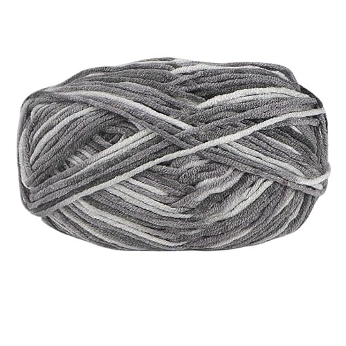 2 Stück 100 g Baumwollgarn for Handstricken – abschnittsweise gefärbte Häkelnadelfäden for Pullover, Taschen und Decken(Gray camou) von LiuliuBull