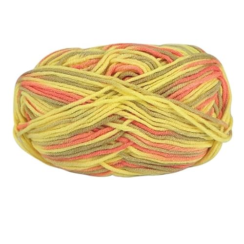 2 Stück 100 g Baumwollgarn for Handstricken – abschnittsweise gefärbte Häkelnadelfäden for Pullover, Taschen und Decken(Orange Yellow) von LiuliuBull
