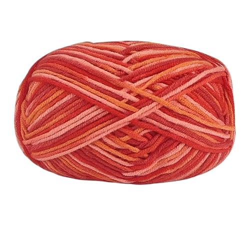 2 Stück 100 g Baumwollgarn for Handstricken – abschnittsweise gefärbte Häkelnadelfäden for Pullover, Taschen und Decken(Orange camou) von LiuliuBull