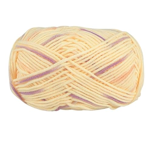 2 Stück 100 g Baumwollgarn for Handstricken – abschnittsweise gefärbte Häkelnadelfäden for Pullover, Taschen und Decken(Purple yellow) von LiuliuBull