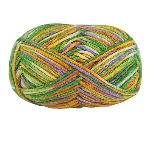 2 Stück 100 g Baumwollgarn for Handstricken – abschnittsweise gefärbte Häkelnadelfäden for Pullover, Taschen und Decken(Rainbow green) von LiuliuBull