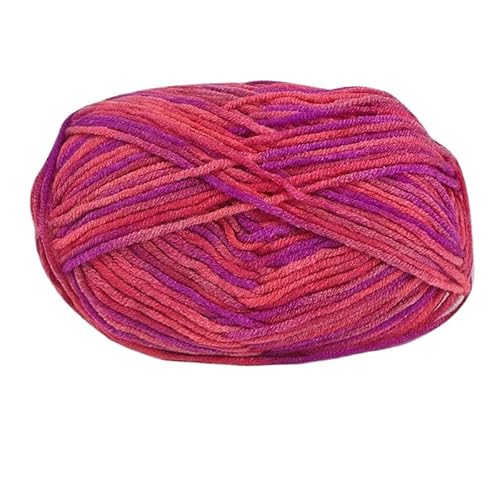2 Stück 100 g Baumwollgarn for Handstricken – abschnittsweise gefärbte Häkelnadelfäden for Pullover, Taschen und Decken(Rose purple) von LiuliuBull