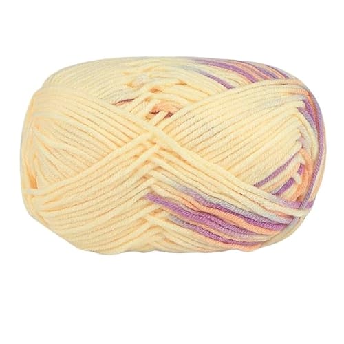 2 Stück 100 g Baumwollgarn for Handstricken – abschnittsweise gefärbte Häkelnadelfäden for Pullover, Taschen und Decken(Yellow purple) von LiuliuBull