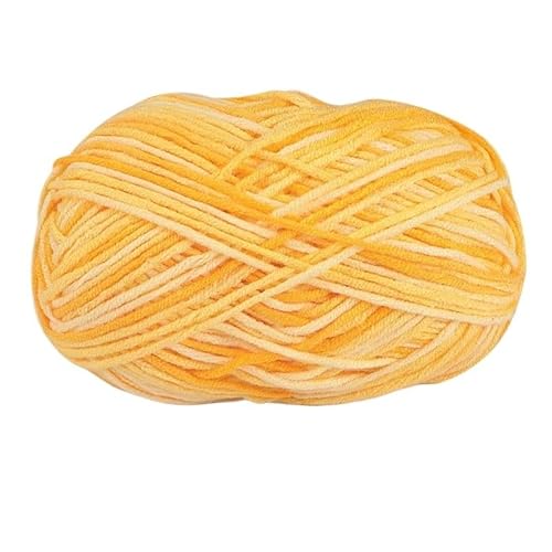 2 Stück 100 g Baumwollgarn for Handstricken – abschnittsweise gefärbte Häkelnadelfäden for Pullover, Taschen und Decken(Yellow white) von LiuliuBull