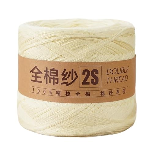 250 g Baumwollgarn for Handstricken und Häkeln – weicher 2S-Baumwollfaden for Heimwerkerarbeiten(02color) von LiuliuBull