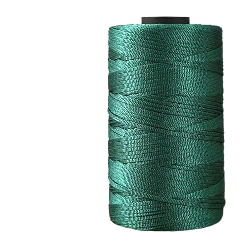 250 g Sommer-Häkelgarn mit flachem Band – glänzendes Garn for Selberweben, for handgefertigte Sonnenhüte, Sandalen und Taschen.(Dark Green) von LiuliuBull