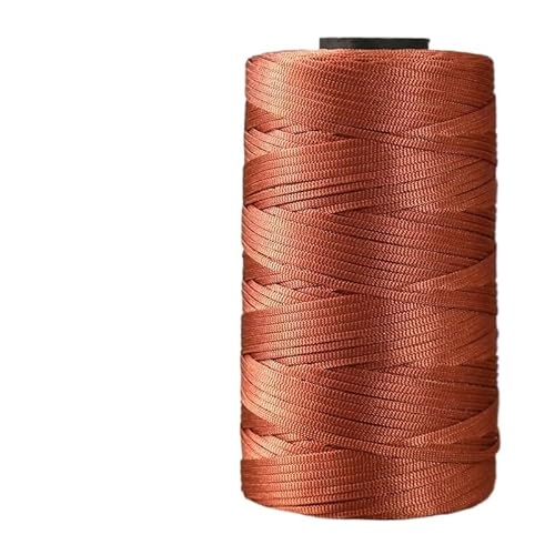 250 g Sommer-Häkelgarn mit flachem Band – glänzendes Garn for Selberweben, for handgefertigte Sonnenhüte, Sandalen und Taschen.(Light Rust Red) von LiuliuBull