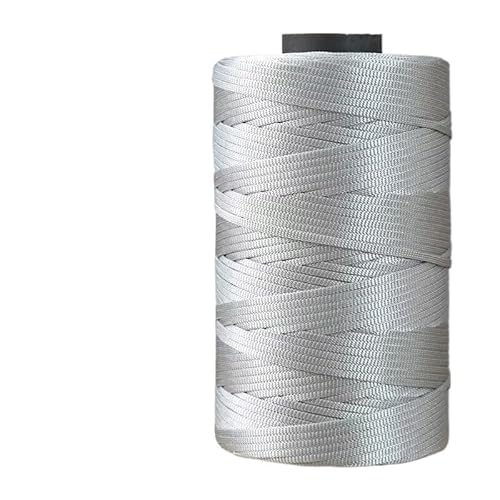 250 g Sommer-Häkelgarn mit flachem Band – glänzendes Garn for Selberweben, for handgefertigte Sonnenhüte, Sandalen und Taschen.(Light gray) von LiuliuBull