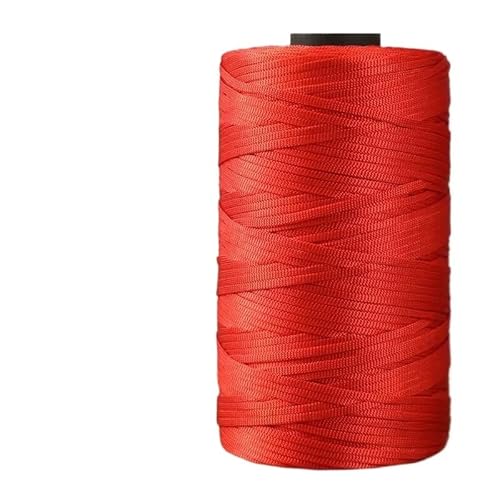 250 g Sommer-Häkelgarn mit flachem Band – glänzendes Garn for Selberweben, for handgefertigte Sonnenhüte, Sandalen und Taschen.(Rot) von LiuliuBull