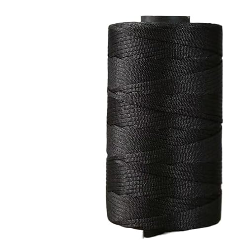 250 g Sommer-Häkelgarn mit flachem Band – glänzendes Garn for Selberweben, for handgefertigte Sonnenhüte, Sandalen und Taschen.(black) von LiuliuBull