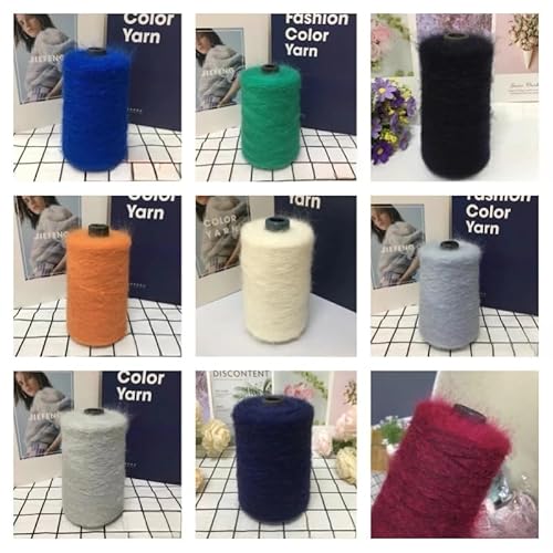 250 g feiner Mohair-Wollfaden for Basteln – weiches, hautfreundliches Garn for Häkeln von Tüchern, Schals und Pullovern(Coffee) von LiuliuBull