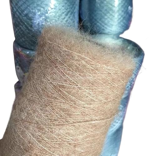250 g feiner Mohair-Wollfaden for Basteln – weiches, hautfreundliches Garn for Häkeln von Tüchern, Schals und Pullovern(LIGHT GRAY) von LiuliuBull