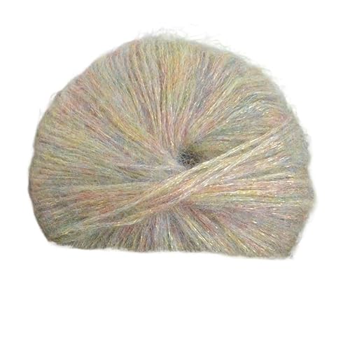 250 g großer Beutel mit glänzender Wolle und Mohairgarn mit buntem Glitzer for DIY-Strickprojekte – perfekt for Pullover, Schals, Mützen und Tücher(18bodhi) von LiuliuBull
