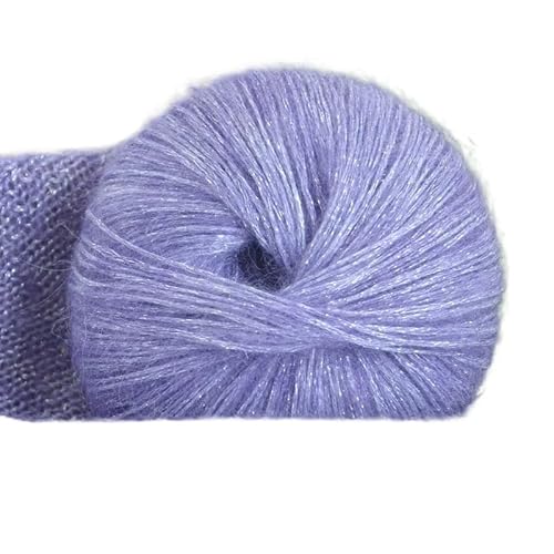 250 g großer Beutel mit glänzender Wolle und Mohairgarn mit buntem Glitzer for DIY-Strickprojekte – perfekt for Pullover, Schals, Mützen und Tücher(28Crystal Blue) von LiuliuBull
