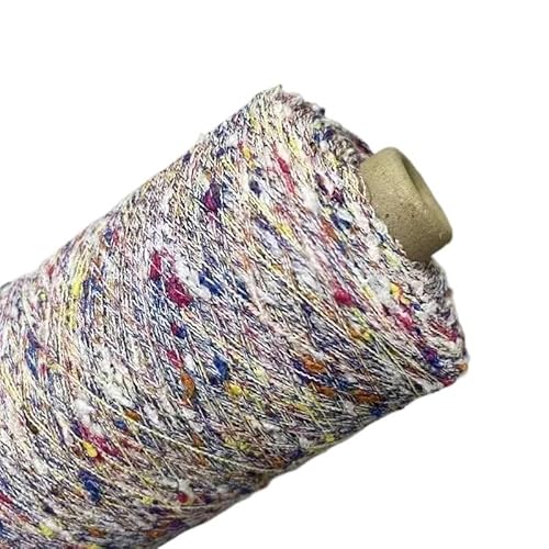 250 g handgewebte Metallknoten – buntes DIY-Garn for Stricken und Häkeln, glänzender Golddraht-Begleiter(06-200g) von LiuliuBull
