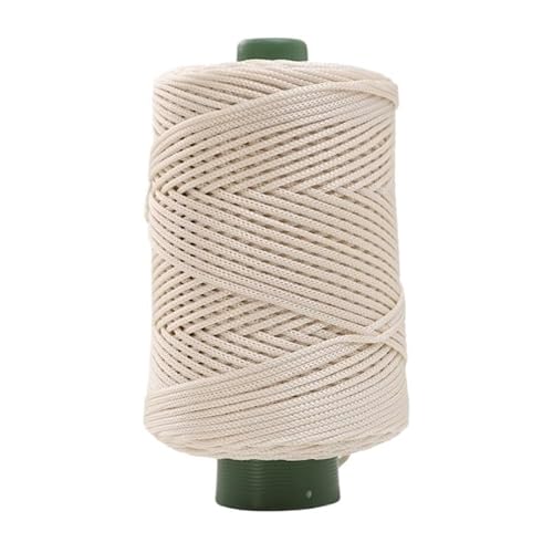 250 g merzerisierter Baumwoll-Hanffaden – Eisseidengarn for handgewebte Hüte, Schuhe, Taschen und Tassenmatten – buntes Bastelmaterial aus Wolle for Selbermachen(03Beige) von LiuliuBull