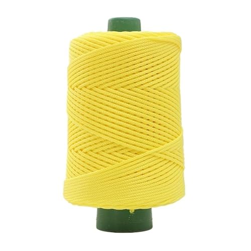 250 g merzerisierter Baumwoll-Hanffaden – Eisseidengarn for handgewebte Hüte, Schuhe, Taschen und Tassenmatten – buntes Bastelmaterial aus Wolle for Selbermachen(06brightyellow) von LiuliuBull