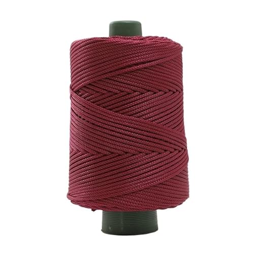250 g merzerisierter Baumwoll-Hanffaden – Eisseidengarn for handgewebte Hüte, Schuhe, Taschen und Tassenmatten – buntes Bastelmaterial aus Wolle for Selbermachen(14winered) von LiuliuBull
