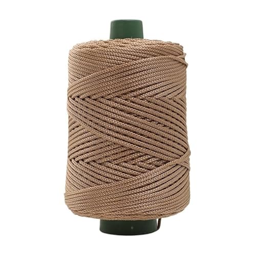 250 g merzerisierter Baumwoll-Hanffaden – Eisseidengarn for handgewebte Hüte, Schuhe, Taschen und Tassenmatten – buntes Bastelmaterial aus Wolle for Selbermachen(17khaki) von LiuliuBull