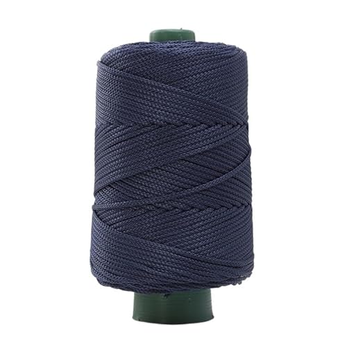 250 g merzerisierter Baumwoll-Hanffaden – Eisseidengarn for handgewebte Hüte, Schuhe, Taschen und Tassenmatten – buntes Bastelmaterial aus Wolle for Selbermachen(30OldBlue) von LiuliuBull